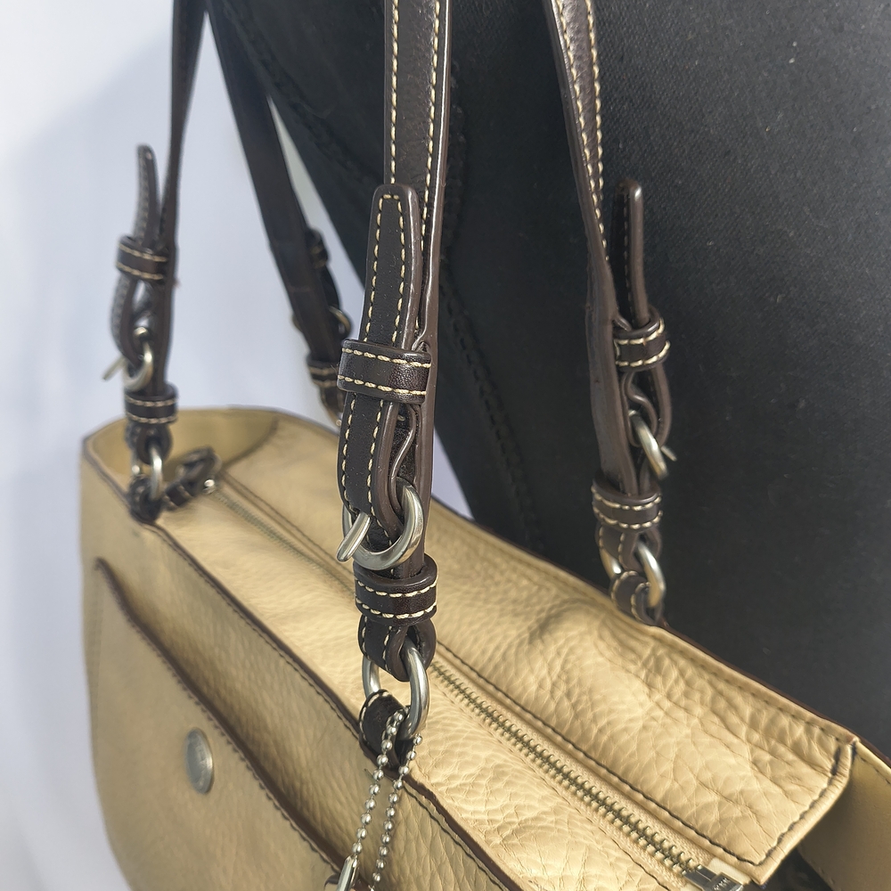 Vintage Coach Chelsea East West Beige Leather Tote Bag - Picture 4 of 13